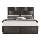 Roundhill Furniture Belani Wood Panel Bed Set, Bed, Dresser, Mirror, and Two Nightstands, Espresso