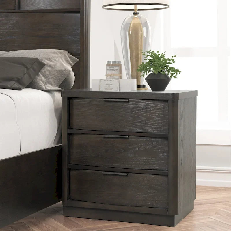 Roundhill Furniture Belani Wood Panel Bed Set, Bed, Dresser, Mirror, and Two Nightstands, Espresso