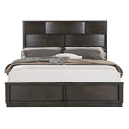Roundhill Furniture Belani Wood Panel Bed Set, Bed, Dresser, Mirror, and Two Nightstands, Espresso