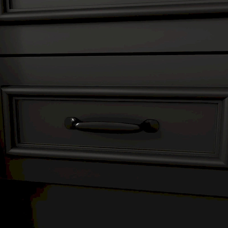 Modern 6-Door Armoire with Cushioned Bench and Drawers