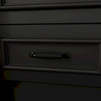 Modern 6-Door Armoire with Cushioned Bench and Drawers