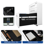 Modern 3-Drawer Mobile Vertical Steel File Cabinet