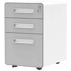 Modern 3-Drawer Mobile Vertical Steel File Cabinet