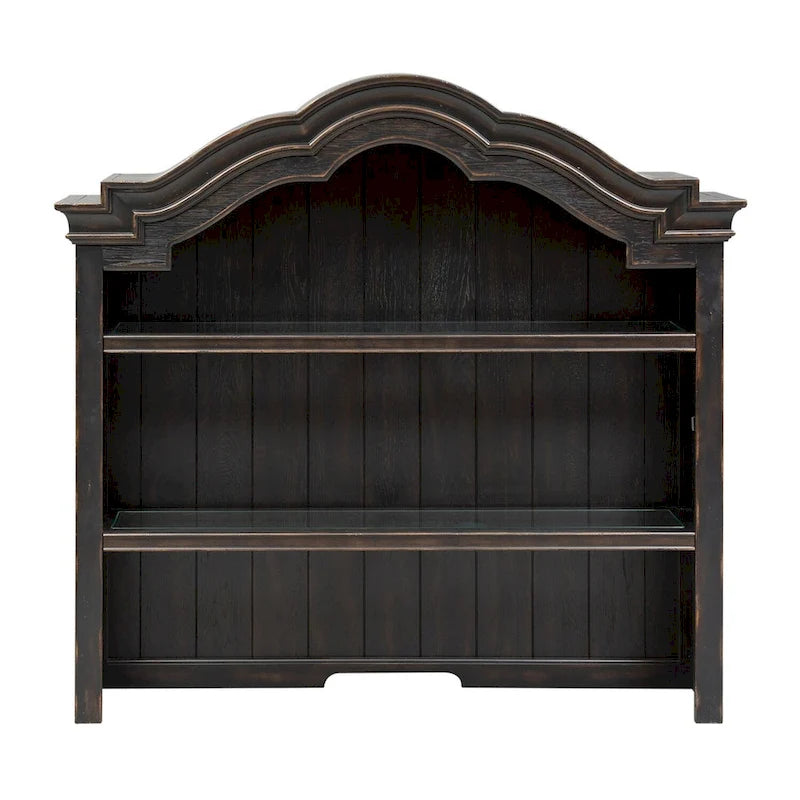 Copper Grove Chesapeake Wire Brushed Antique Black Credenza Hutch