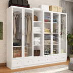 Multi-Unit Wardrobe Versatile Storage Solutions Armoires Cabinet White
