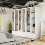Multi-Unit Wardrobe Versatile Storage Solutions Armoires Cabinet White