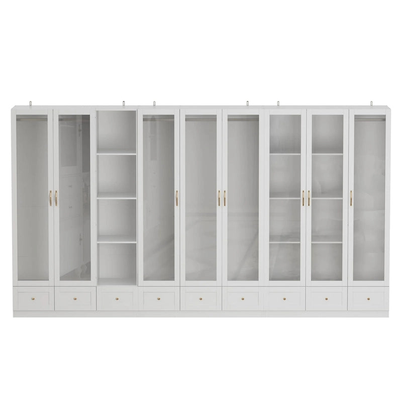 Multi-Unit Wardrobe Versatile Storage Solutions Armoires Cabinet White