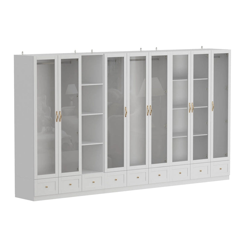 Multi-Unit Wardrobe Versatile Storage Solutions Armoires Cabinet White