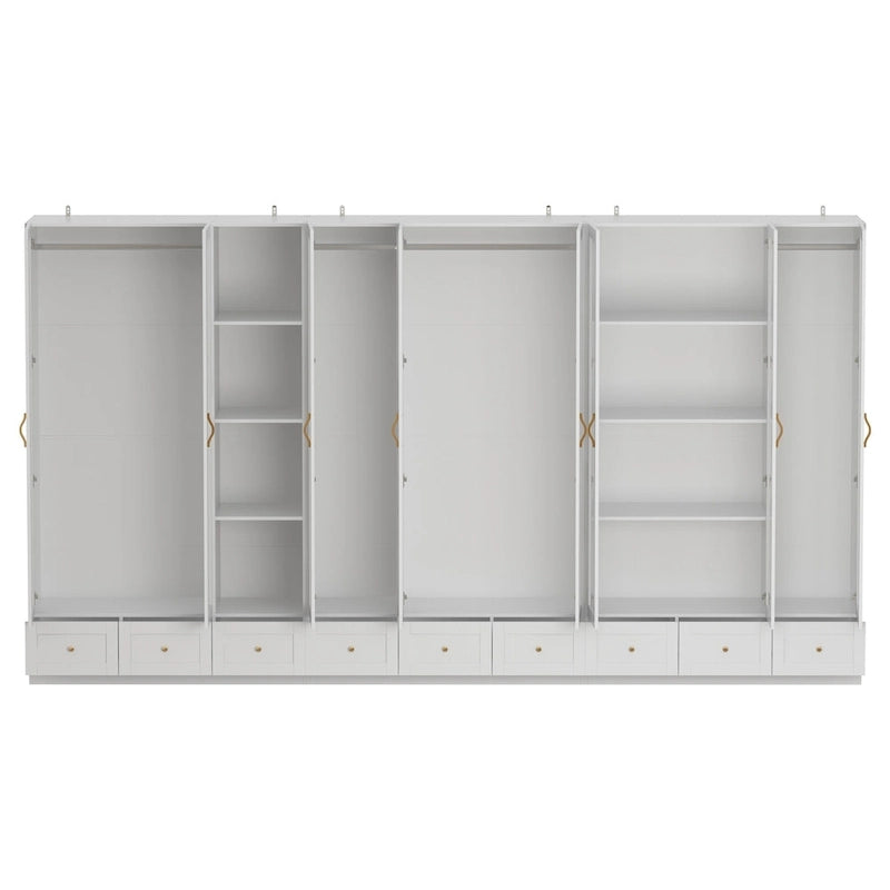 Multi-Unit Wardrobe Versatile Storage Solutions Armoires Cabinet White