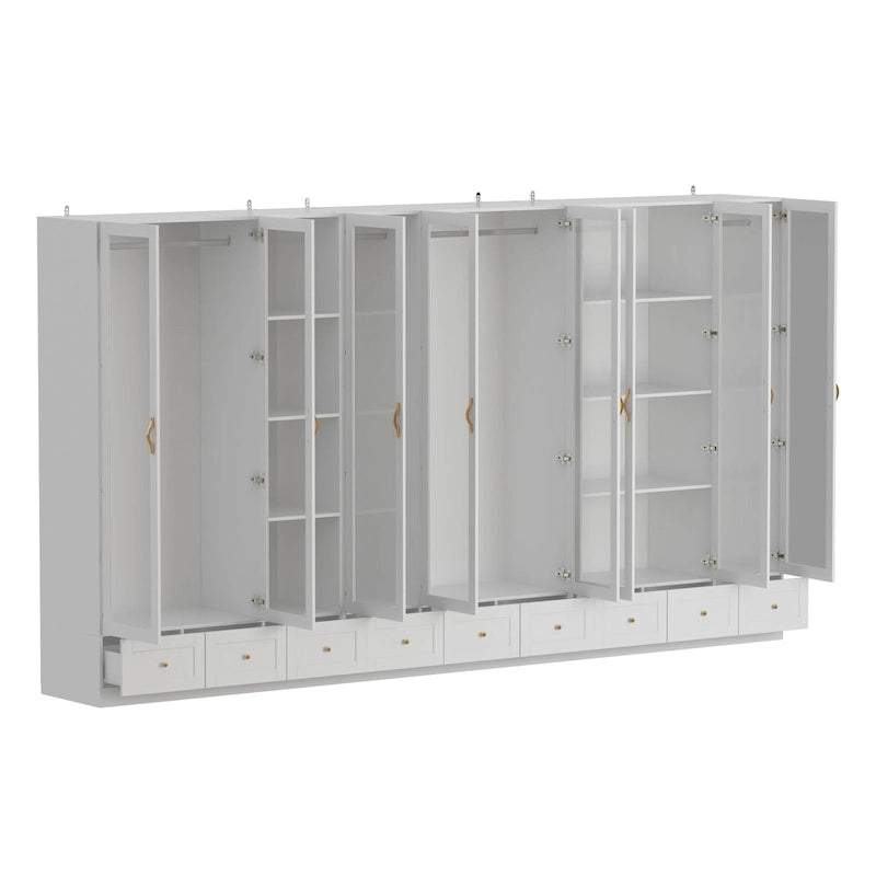 Multi-Unit Wardrobe Versatile Storage Solutions Armoires Cabinet White