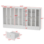 Multi-Unit Wardrobe Versatile Storage Solutions Armoires Cabinet White