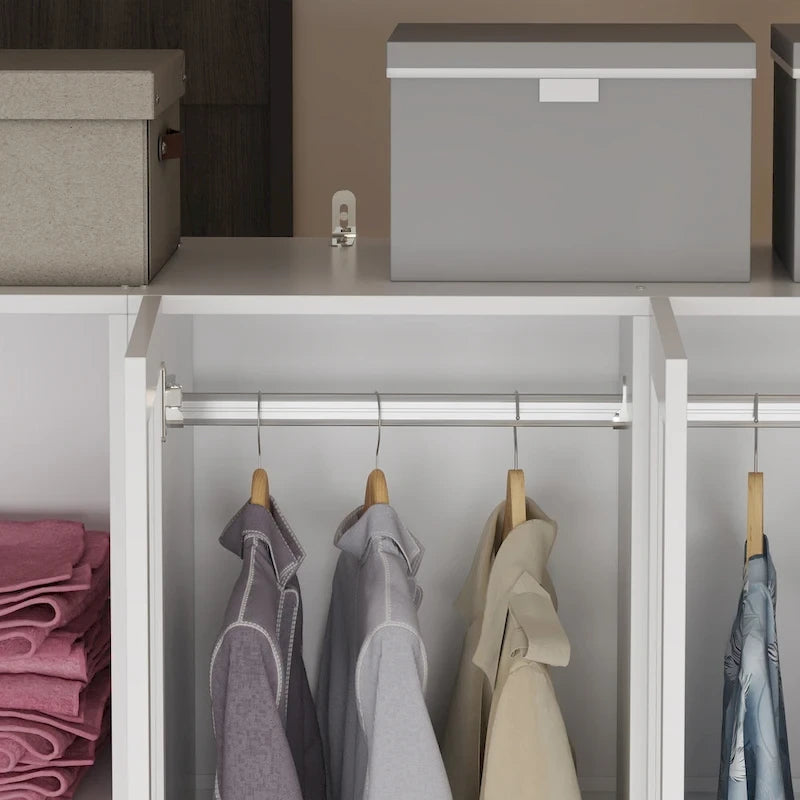 Multi-Unit Wardrobe Versatile Storage Solutions Armoires Cabinet White