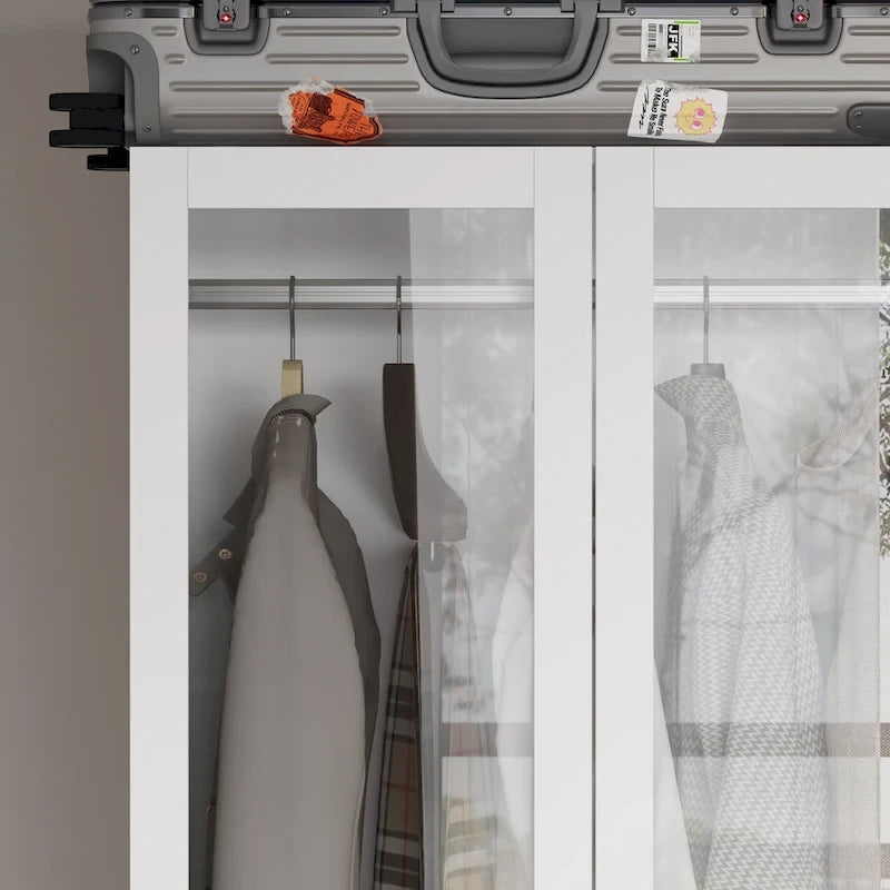 Multi-Unit Wardrobe Versatile Storage Solutions Armoires Cabinet White