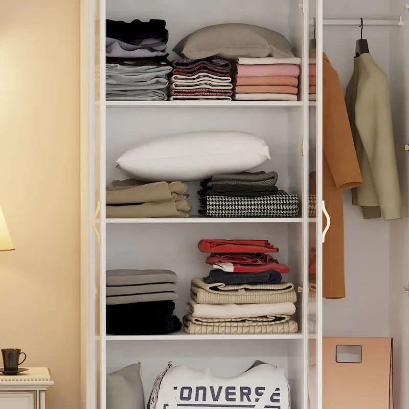 Multi-Unit Wardrobe Versatile Storage Solutions Armoires Cabinet White