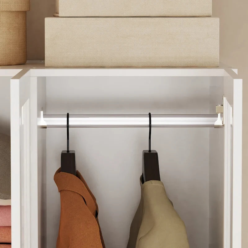 Multi-Unit Wardrobe Versatile Storage Solutions Armoires Cabinet White