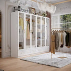 Multi-Unit Wardrobe Versatile Storage Solutions Armoires Cabinet White