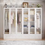 Multi-Unit Wardrobe Versatile Storage Solutions Armoires Cabinet White