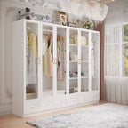 Multi-Unit Wardrobe Versatile Storage Solutions Armoires Cabinet White