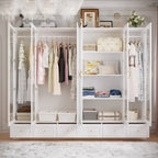 Multi-Unit Wardrobe Versatile Storage Solutions Armoires Cabinet White