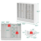 Multi-Unit Wardrobe Versatile Storage Solutions Armoires Cabinet White