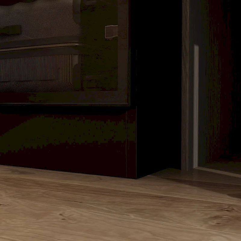 59.1 W Glass Door Wardrobe: Illuminated Interiors Closet Arimore Large