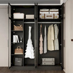 59.1 W Glass Door Wardrobe: Illuminated Interiors Closet Arimore Large