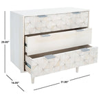 SAFAVIEH Cena 3-Drawer Storage Bedroom Chest