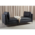 SAFAVIEH Couture Shirl Leather Bench - 81 In W x 32 In D x 34 In H - 81Wx32Dx34H