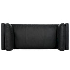 SAFAVIEH Couture Shirl Leather Bench - 81 In W x 32 In D x 34 In H - 81Wx32Dx34H