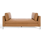 SAFAVIEH Couture Shirl Leather Bench - 81 In W x 32 In D x 34 In H - 81Wx32Dx34H