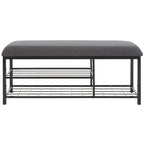 SAFAVIEH Yael Open Shelf Bench with Cushion - 42  W x 15  D x 18  H - 42Wx15Dx18H