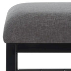 SAFAVIEH Yael Open Shelf Bench with Cushion - 42  W x 15  D x 18  H - 42Wx15Dx18H