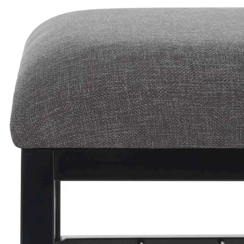 SAFAVIEH Yael Open Shelf Bench with Cushion - 42  W x 15  D x 18  H - 42Wx15Dx18H
