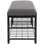 SAFAVIEH Yael Open Shelf Bench with Cushion - 42  W x 15  D x 18  H - 42Wx15Dx18H