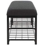SAFAVIEH Yael Open Shelf Bench with Cushion - 42  W x 15  D x 18  H - 42Wx15Dx18H