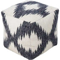 Ikat Sion Square Wool 18-inch Pouf
