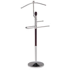 Suit Valet Rack Stand Organizer, Walnut Finish