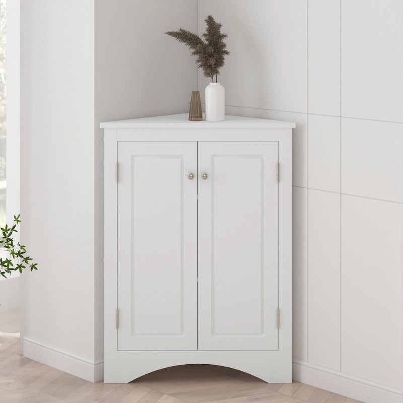 Triangle Bathroom Storage Cabinet with Adjustable Shelves