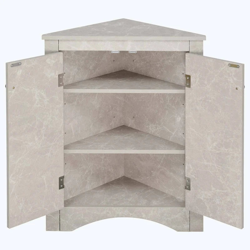 Triangle Bathroom Storage Cabinet with Adjustable Shelves