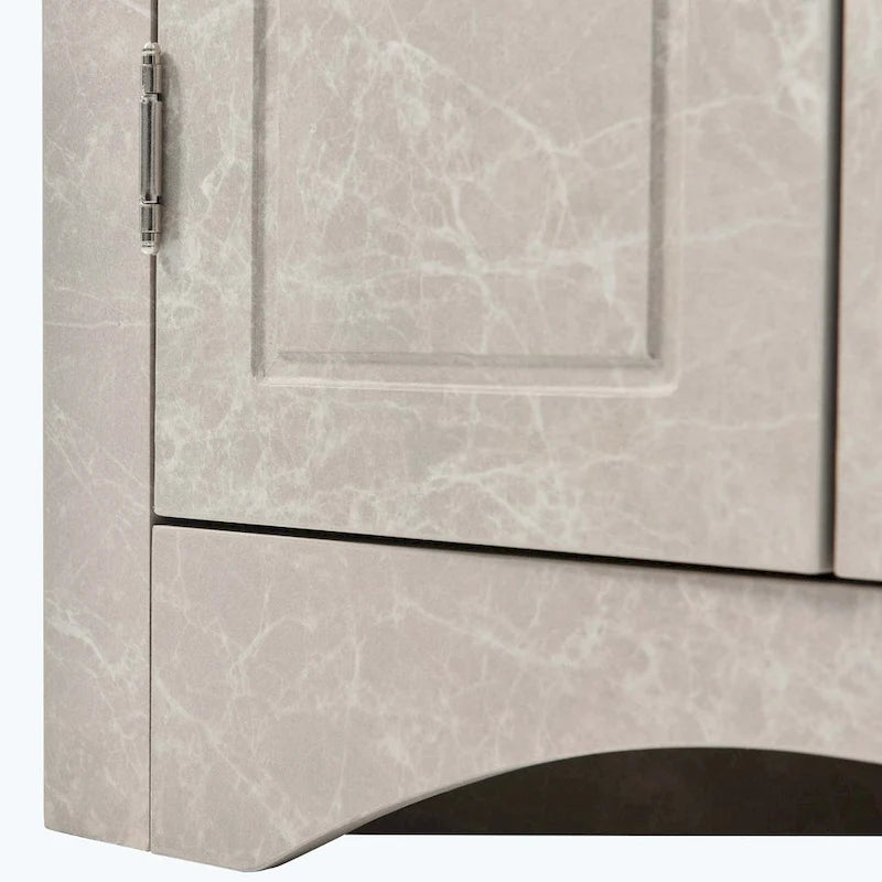 Triangle Bathroom Storage Cabinet with Adjustable Shelves