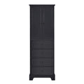 Storage Cabinet with 2 Doors and 4 Drawers for Bathroom Adjustable Shelf, MDF Board with Painted Finish