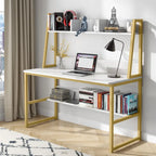 47 Inch Modern Computer Desk with Hutch and Bookshelf
