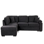 87.4  Sleeper Sofa Bed,2 in 1 Pull Out sofa bed L Shape Couch with Storage Ottoman for Living Room,Bedroom Couch and Small Apart