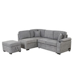 87.4  Sleeper Sofa Bed,2 in 1 Pull Out sofa bed L Shape Couch with Storage Ottoman for Living Room,Bedroom Couch and Small Apart