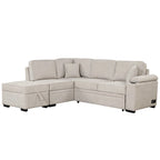 87.4  Sleeper Sofa Bed,2 in 1 Pull Out sofa bed L Shape Couch with Storage Ottoman for Living Room,Bedroom Couch and Small Apart