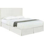 Gemma Sand Upholstered Headboard with Flange Details