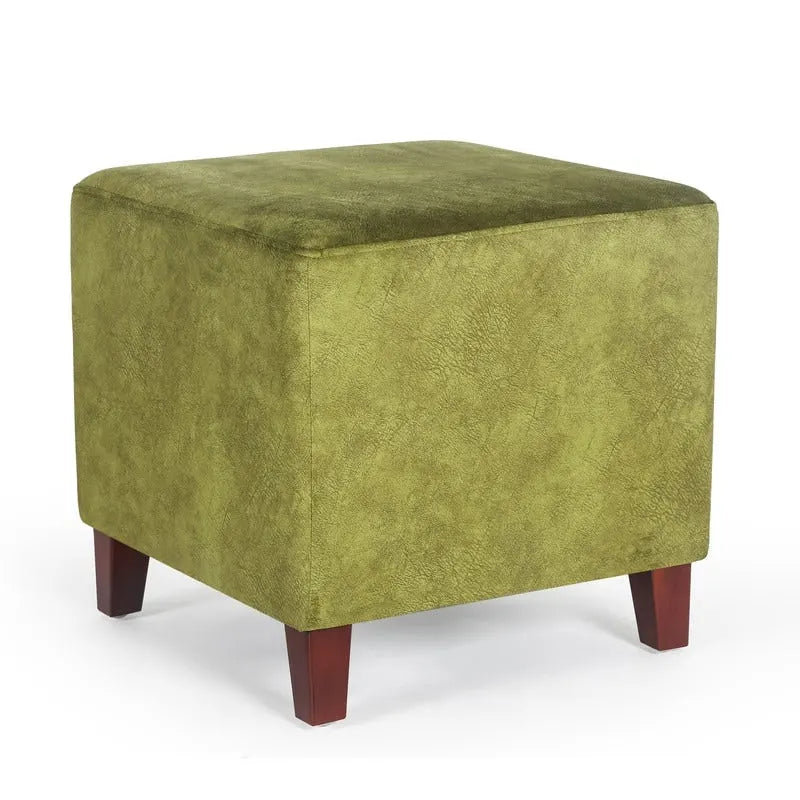 Adeco Square Ottoman Footrest Stool Small Fabric Bench Seat