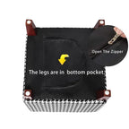 Adeco Square Ottoman Footrest Stool Small Fabric Bench Seat