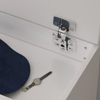 Kerrogee Shoe Storage Bench Rack for 6-Pair, with Hiden Storage uner Cushion - 12W x 24L x 21.2H