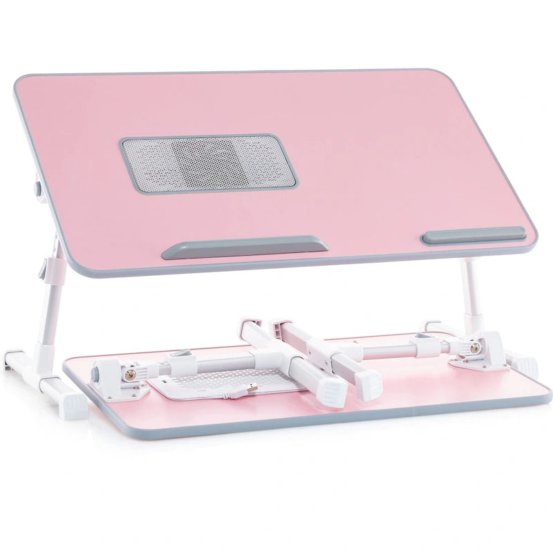 Husband Pillow - Lap Desk Wood Small Top - Fits Up to 17 Laptop - with Dual Cushion, Multifunctional Slot for Tablet